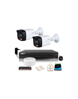 ZESTAW 2 Kamery IP Dahua 8mpx IPC-HFW1839TC-A-IL-0280B-S6 + DYSK 1TB
