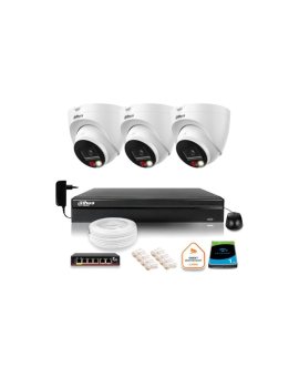 ZESTAW 3 Kamery IP Dahua 8mpx IPC-HDW1839T-A-IL-0280B-S6 + DYSK 1TB