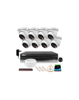 Zestaw monitoringu IP Dahua 8mpx 4K 8 kamer IPC-HDW2849TM-S-IL z dyskiem 1TB