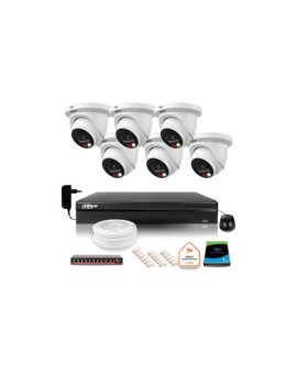 Zestaw monitoringu IP Dahua 8mpx 4K 6 kamer IPC-HDW2849TM-S-IL z dyskiem 1TB