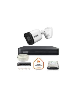 Zestaw monitoringu IP BCS Basic 1x Kamera BCS-B-TIP15FR3(2.0) Rejestrator z dyskiem 1TB