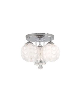 Ozdobny plafon Sada srebrny 3xE14 plus LED Light Prestige