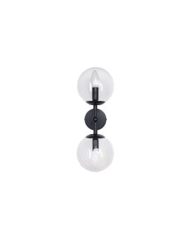 Kinkiet Dorado czarno-transparentny 2xE14 Light Prestige