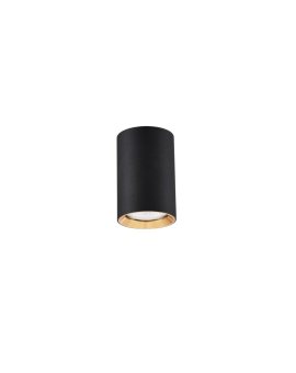 Tuba natynkowa Manacor 9 cm czarno - złota 1xGU10 Light Prestige