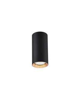 Tuba natynkowa Manacor 17 cm czarno - złote 1xGU10 Light Prestige