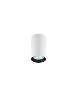 Tuba natynkowa Manacor 9 cm biało - czarna 1xGU10 Light Prestige