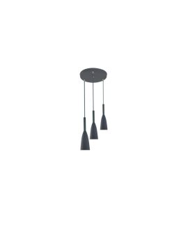 Lampa wisząca Solin 3 szara 3xE27 Light Prestige