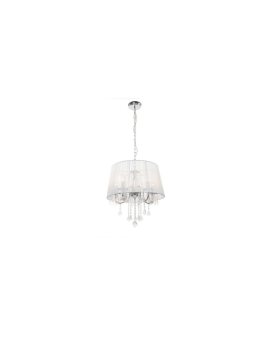 Lampa wisząca Mona srebrna 5xE14 Light Prestige