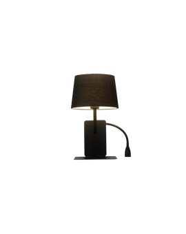 Kinkiet z półką Dakota prawy czarny 1xE27 Light Prestige