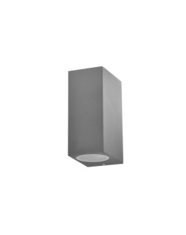 Kinkiet ogrodowy zewnętrzny góra dół na LED 2x GU10 BOSTON GOLDLUX (Polux) ALUMINIUM SZARY