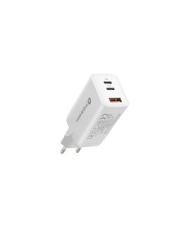 Ładowarka sieciowa everActive GaN SC-650Q z gniazdem USB oraz 2x USB-C PD PPS QC4+ 65W