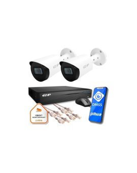 Zestaw monitoringu IP EZ-IP by Dahua 2 kamer tubowych 2K EZI-B140-F2 z usługą montażu