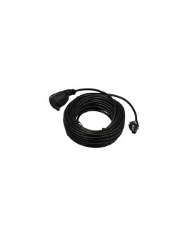 Przedłużacz ogrodowy czarny 20m (3X1,5mm) IP44, gniazdo Schuko HOROZ ELECTRIC