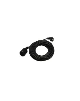 Przedłużacz ogrodowy czarny 15m (3X1,5mm) IP44, gniazdo Schuko HOROZ ELECRIC