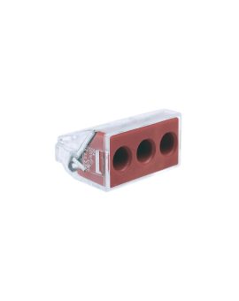 Szybkozłączka uniwersalna 3x2,5-6mm2 czerwona/transparentna 773-173 1szt.
