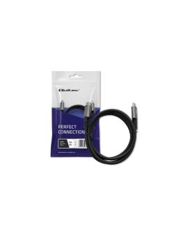Qoltec Kabel USB4 Ultra-Fast USB-C PD 240W Thunderbolt 3/4 4K 40Gb/s 1m Czarny