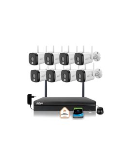 Zestaw monitoringu IP Dahua 8 Kamer WI-FI 3MPx smart podwójne oświetlenie LED IR do 30m