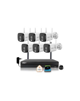 Zestaw monitoringu IP Dahua 6 Kamer WI-FI 5MPx aktywne odtraszanie LED IR do 30m