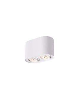 Spot tuba natynkowa podwójna RONDOC kolor biały metal, 2xGU10 IP20 ACGU10-190-N Zuma Line