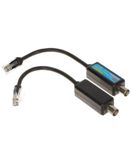 Zestaw transmisji Ethernet over Coaxial Konwerter Ethernet+ePoE EoC-73 za pomocą kabla koncentrycznego max.1000m