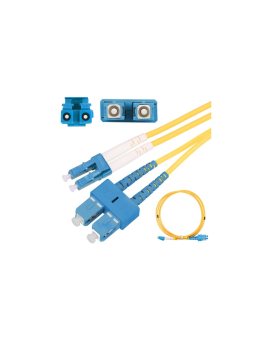 Patchcord Jednomodowy, Duplex, G657A1, 3mm, 1m Extralink SC/UPC-LC/UPC