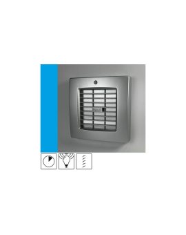 Wentylator domowy Atol 100AFTSF automatyczna żaluzja, fotokomórka z opóźnieniem czasowym, fi 100 mm, kolor srebrny