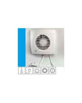 Wentylator domowy Aero RK100+ kontrolka LED, klapka zwrotna, przewód z wtyczką, łożysko kulkowe, fi 100 mm, kolor biały