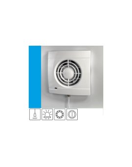 Wentylator domowy Aero VK100P+ kontrolka LED, klapka zwrotna, przełącznik pociągany, łożysko kulkowe, fi 100 mm, kolor biały