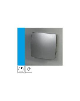Wentylator domowy Eol F10HTSF czujnik wilgotności z opóźnieniem czasowym, fi 100 mm, kolor srebrny