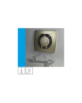 Wentylator domowy Eol 100GF przewód z wtyczką, fi 100 mm, kolor złoty