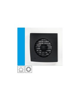 Wentylator domowy Vulkan RK100L Onyx łożysko kulkowe, kontrolka LED, fi 100 mm, kolor czarny