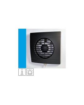 Wentylator domowy Aero RS100P Onyx przełącznik pociągany, kontrolka LED, fi 100 mm, kolor czarny