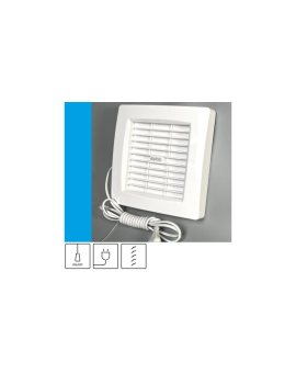 Wentylator domowy Atol 120A przewód z wtyczką, automatyczna żaluzja, fi 120 mm, kolor biały