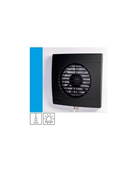 Wentylator domowy Vulkan RS100P Onyx przełącznik pociągany, kontrolka LED, fi 100 mm, kolor czarny