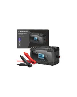 Qoltec Inteligentna mikroprocesorowa ładowarka 12V 8A 24V 4A Prostownik z funkcją naprawy do akumulatora AGM GEL LCD