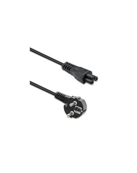 Qoltec Kabel zasilający kątowy SCHUKO IEC C5 Koniczynka 3x1.0mm² 1.5m