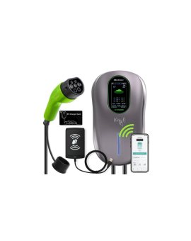 Qoltec Stacja ładowania EV 2w1 Typ2 22kW Wi-fi LCD 3 fazy Wallbox 5m