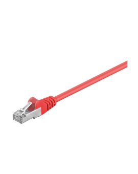 CAT 5e Kabel łączący, F/UTP, Czerwony - Długość kabla 0.25 m