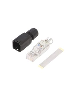 VS08RJ455QIP20BK Złącze RJ45, wtyk, il.pinów: 8, Kat: 5, złocony, 8p8c, 26AWG÷23AWG, IDC