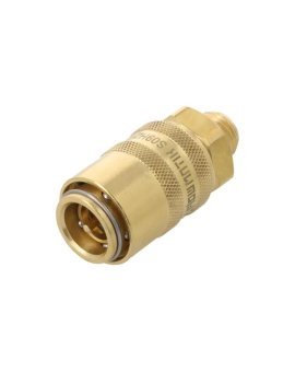 S09HZ-GZ14 Szybkozłącze prosta,z zaworem max.15bar mosiądz D1: 23mm