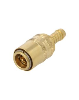 S09HZ-WO10 Szybkozłącze prosta,z zaworem max.15bar mosiądz D: 10mm