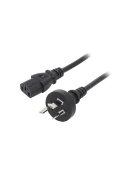 SN27-3/07/1.8BK Kabel: 3x0, 75mm2, AS/NZS 3112 (I) wtyk, IEC C13 żeński, 1, 8m