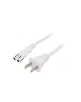 SN36-2/18/5WH Kabel: 2x18AWG, IEC C7 żeński,NEMA 1-15 (A) wtyk, 5m,