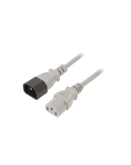 WN111-3/07/1G Kabel: 3x0,75mm2, IEC C13 żeński,IEC C14 męski, 1m