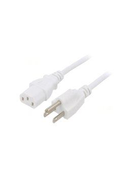 SN22-3/18/1.8WH Kabel: 3x18AWG, IEC C13 żeński, NEMA 5-15 (B) wtyk, 1, 8m