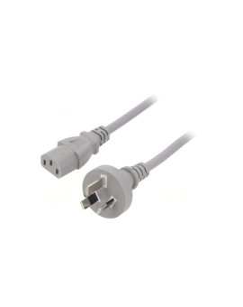 SN27-3/10/1GY Kabel: 3x1mm2, AS/NZS 3112 (I) wtyk, IEC C13 żeński, 1m, 10A