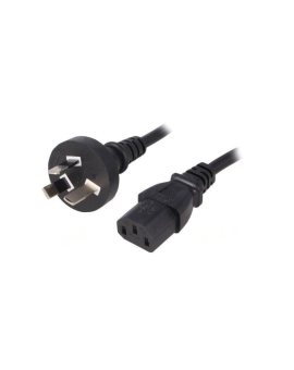 SN27-3/07/1.5BK Kabel: 3x0, 75mm2, AS/NZS 3112 (I) wtyk, IEC C13 żeński, 1, 5m