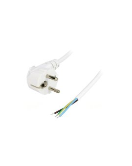 S3-3/07/3WH Kabel: 3x0, 75mm2, CEE 7/7 (E/F) wtyk kątowy, 3m