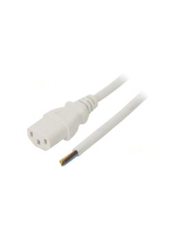 SN31-3/07/0.5WH Kabel: 3x0,75mm2, IEC C13 żeński, 0,5m, 10A