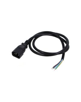 SN13-3/10/1.0BK Kabel: 3x1mm2, IEC C14 męski, 1m, 10A, 250V